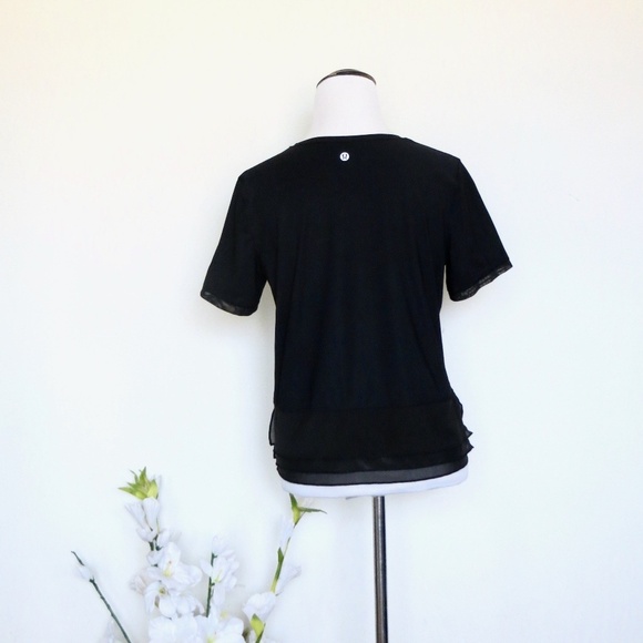 NEW! Lululemon Sole Training Short Sleeve Shirt Black SZ 4 - Picture 14 of 16